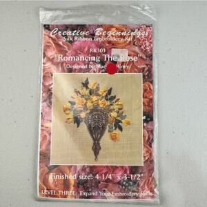Creative Beginnings Silk Ribbon Embroidery Kit Romancing The Rose Mary Jo Hiney
